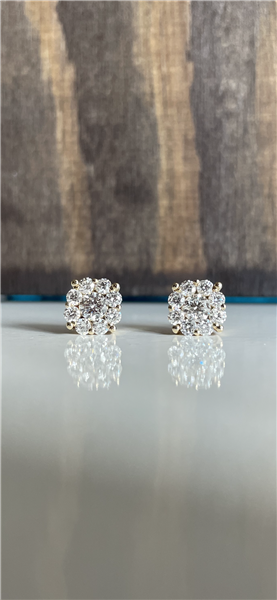 L&G\'s Ørestik 14 karat rødguld BLOOM med brillanter