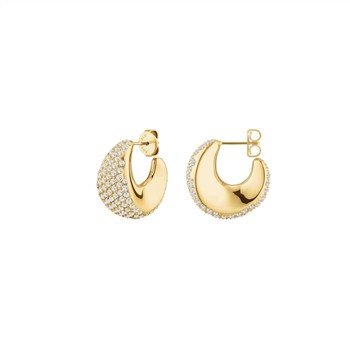 Rosefield's Rosefield Pave Half Moon Hoops JEPMG-J1224