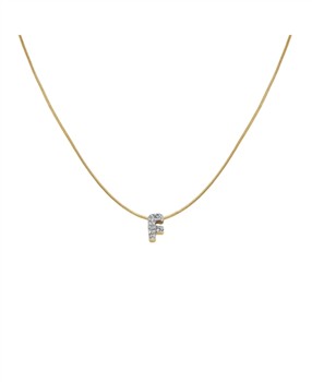 Rosefield's Rosefield Pave Letter F Necklace JNMFG-J1078
