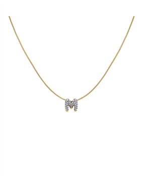 Rosefield's Rosefield Pave Letter M Necklace JNMMG-J1085