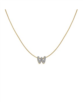 Rosefield's Rosefield Pave Letter W Necklace JNMWG-J1095