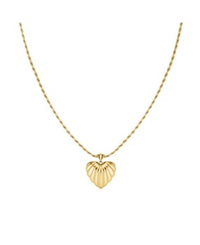Rosefield's Rosefield Ridged Heart Necklace JNHPG-J1007