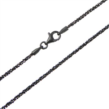 San - Links of Joy's Armbånd & halskæde - Oxidized/925-DiamondCut=1,8mm diameter 21cm