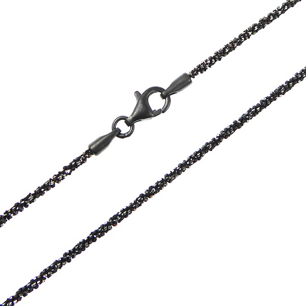 San - Links of Joy\'s Armbånd & halskæde - Oxidized/925-DiamondCut=1,8mm diameter 18cm