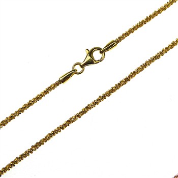 San - Links of Joy's Armbånd & halskæde - Goldplated/925-DiamondCut=1,8mm diameter 21cm