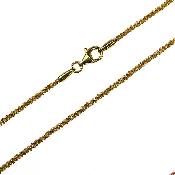 San - Links of Joy\'s Armbånd & halskæde - Goldplated/925-DiamondCut=1,8mm diameter 19cm