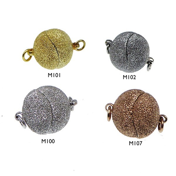 San - Links of Joy\'s Magnetlås - 12mm - Sterlingsølv/925 - DiamondCut M100-Rhodineret
