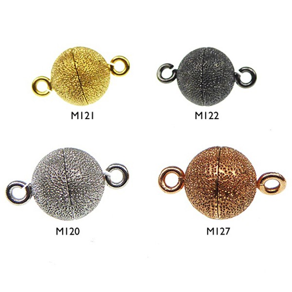 San - Links of Joy\'s Magnetlås - 12mm - Sterlingsølv/925 - DiamondCut M121-Forgyldt