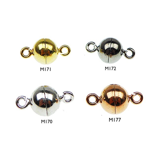 San - Links of Joy\'s Magnetlås - 10mm - Sterlingsølv/925 - glat M171-Forgyldt