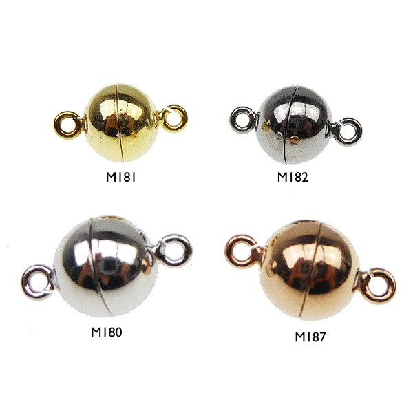 San - Links of Joy\'s Magnetlås - 12mm - Sterlingsølv/925 - glat M180-Rhodineret