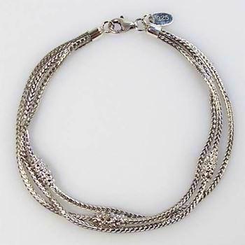 San - Link of joy  925 sterling sølv armbånd rhodineret