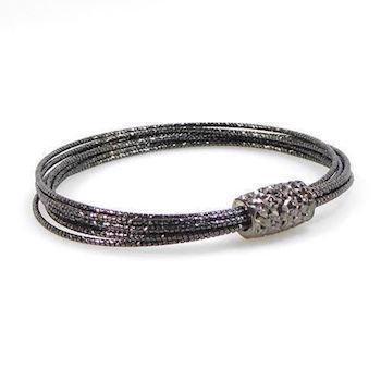 925 sterling sølv  armbånd sort rhodineret fra San Design