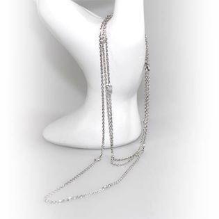 925 sterling sølv  halskæde rhodineret  fra San Design