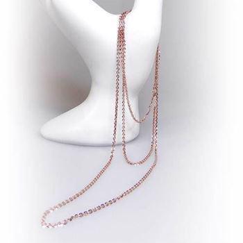 925 sterling sølv Anchor Silver Chains Design halskæde rosa forgyldt fra San Design