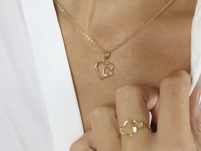 Hjertesmykker til konfirmanden hos Guldsmykket.dk