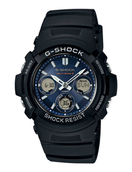 G-Shock sort resin med stål quartz multifunktion (5230) Herre ur fra Casio, AWG-M100SB-2AER