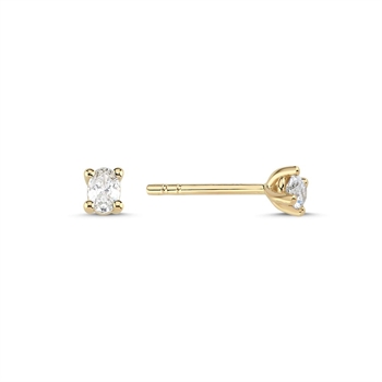 14 kt guld ørestikkere, The One Oval serien fra Nuran med ialt 0,26 ct Diamant