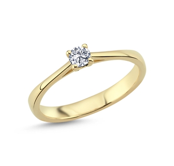 14 kt guld ring, The One serien fra Nuran med ialt 0,18 ct Diamant