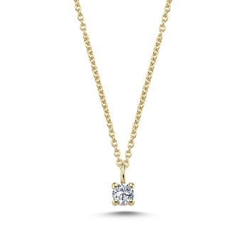 14 kt guld vedhæng, The One serien fra Nuran med ialt 0,18 ct Diamant