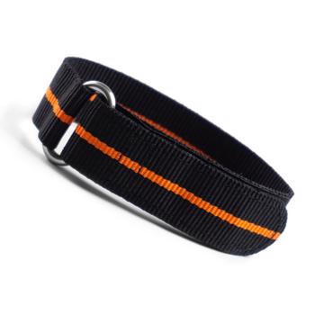 Velcro urrem, Sort og orange, 22 mm bred, 270 mm lang og med sort spænde