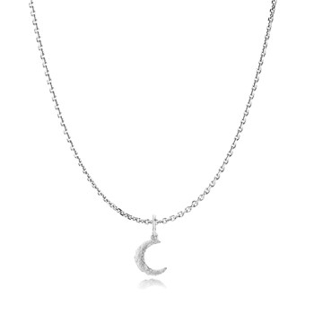 Sistie - Halskæde I sterling sølv med måne vedhæng, 40+5 cm kæde